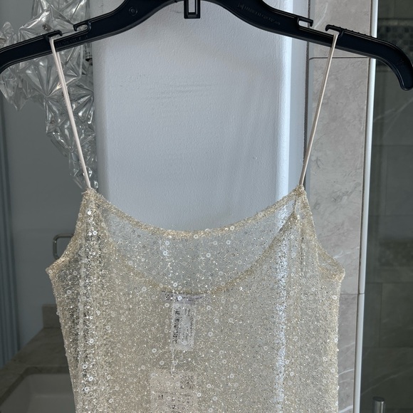 ZARA BEADED SEQUIN FITTED DRESS - Picture 6 of 14